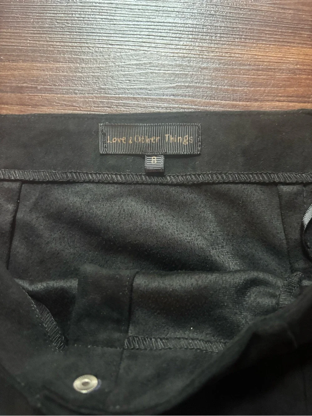 Classic Black Button-Front Women's Skirt - Picture 3 of 5